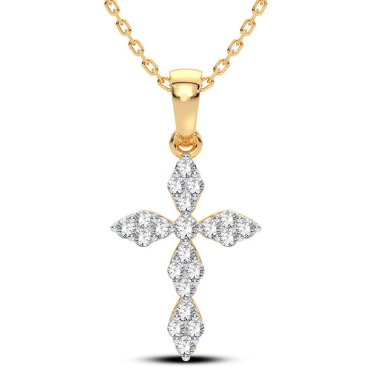 14K 0.25CT Diamond Pendant - Solomon Jewelers