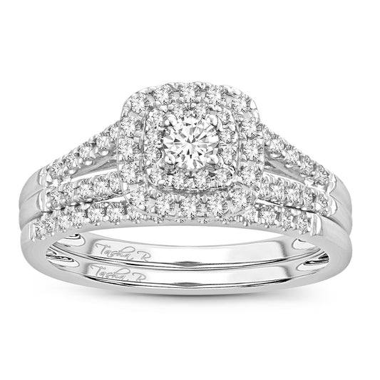 10K 0.50ct Diamond Bridal Ring - Solomon Jewelers