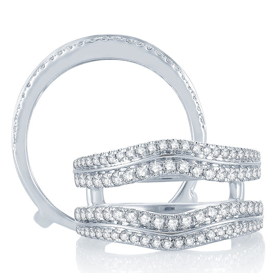 14K 0.76CT DIAMOND RING GUARD