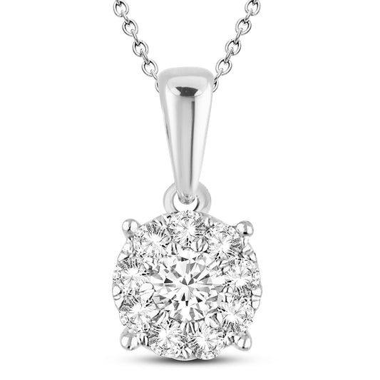 14k 0.25ct Diamond Pendant - Solomon Jewelers