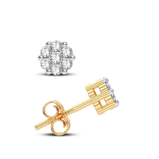 14K 0.09CT Diamond Earring - Solomon Jewelers