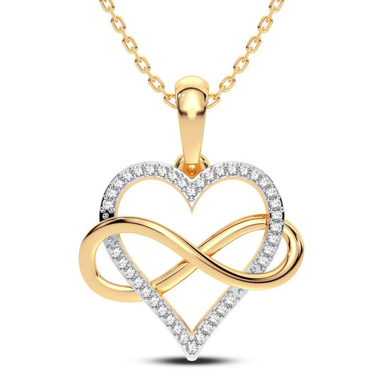 14K 0.10CT Diamond Pendant - Solomon Jewelers