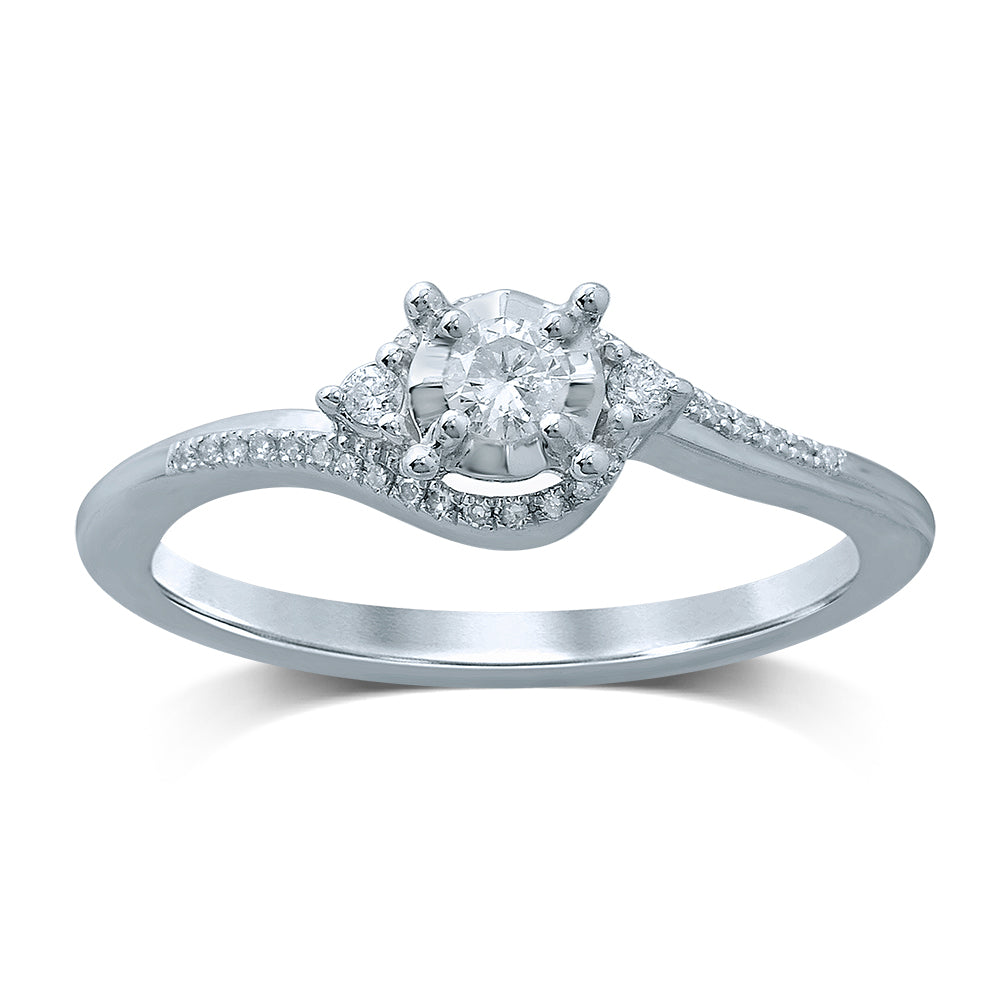 14K 0.19CT Diamond  RING - Solomon Jewelers