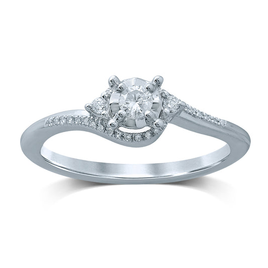 14K 0.19CT Diamond  RING - Solomon Jewelers