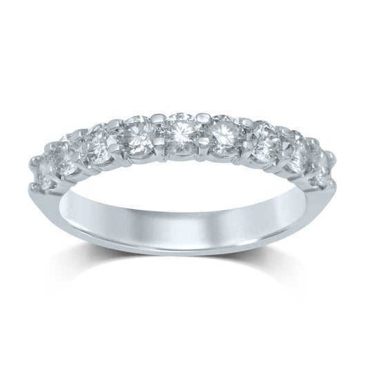 14K 0.16Ct Diamond Band (9 Diamond Stones) - Solomon Jewelers