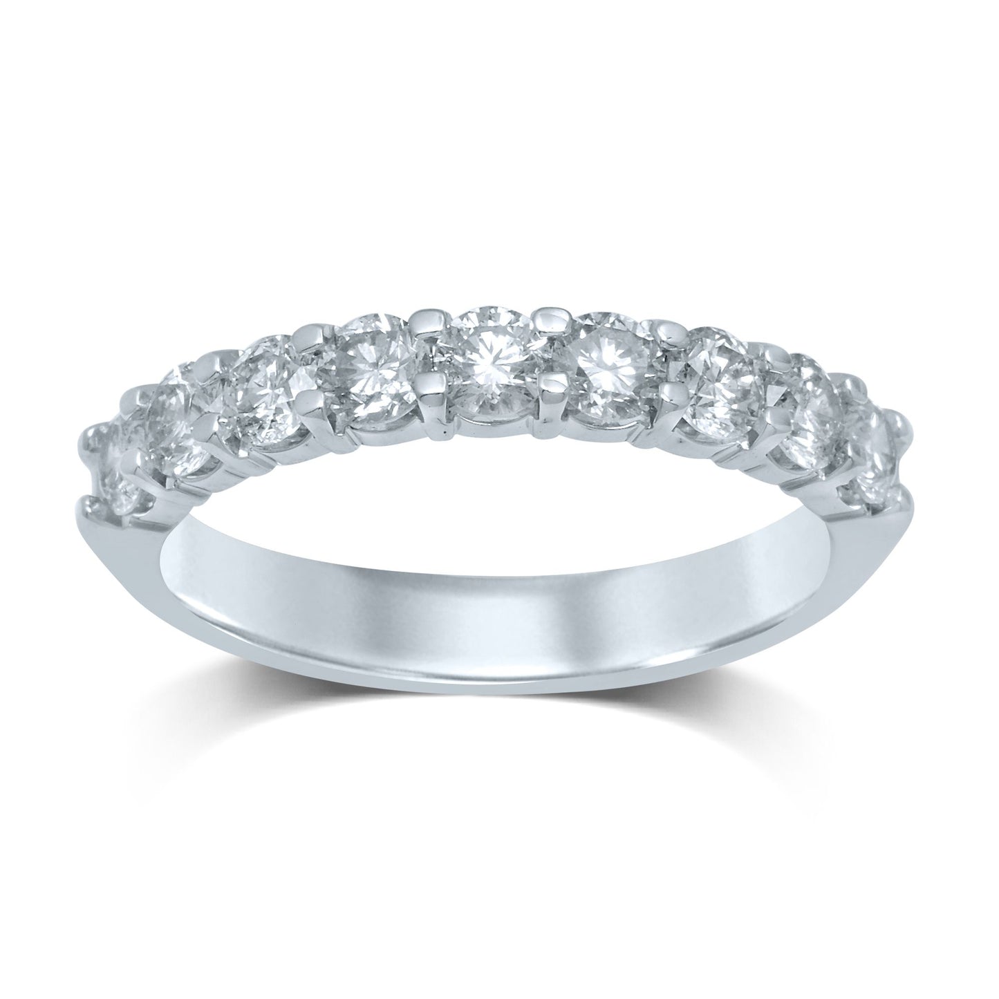 14K 0.27Ct Diamond Band (9 Diamond Stones) - Solomon Jewelers