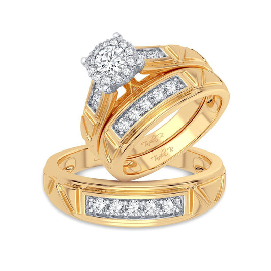 14K 0.78CT DIAMOND Trio Set