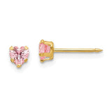 inverness-14k-4mm-pink-heart-cz-earrings-SolomonJeweler-Wichita-KS-CustomJewelry