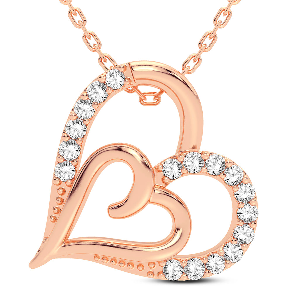 14K 0.12CT Diamond Pendant - Solomon Jewelers