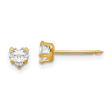 inverness-14k-4mm-clear-heart-cz-earrings-SolomonJeweler-Wichita-KS-CustomJewelry