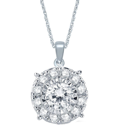 14K 0.26CT Diamond Pendant - Solomon Jewelers