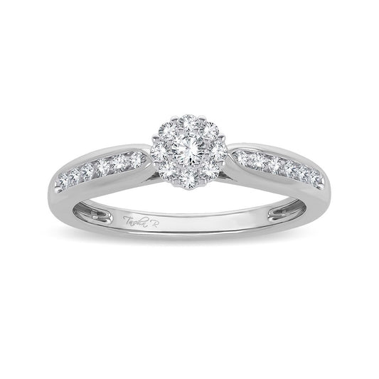14 Karat White Gold 0.25CT Diamond RING - Solomon Jewelers