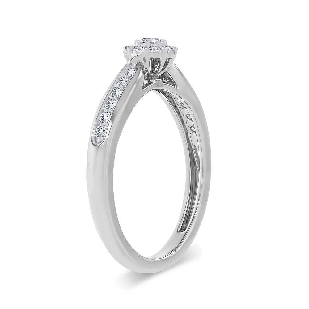14 Karat White Gold 0.25CT Diamond RING - Solomon Jewelers