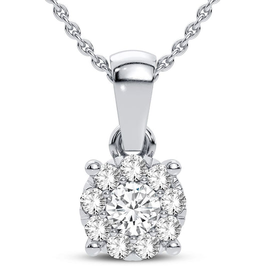14K 0.25CT Diamond Pendant - Solomon Jewelers