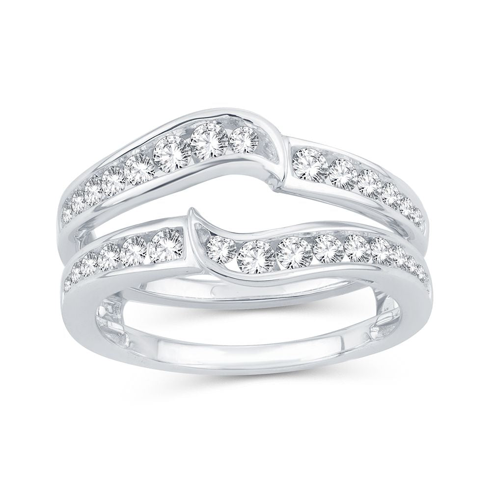 14K 0.75CT DIAMOND RING GUARD