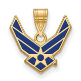 14k-gold-logoart-u-s-air-force-small-enamel-pendant-SolomonJeweler-Wichita-KS-CustomJewelry