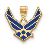 14k-gold-logoart-u-s-air-force-large-enamel-pendant-SolomonJeweler-Wichita-KS-CustomJewelry