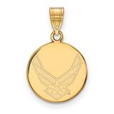 14k-gold-logoart-u-s-air-force-medium-disc-pendant-SolomonJeweler-Wichita-KS-CustomJewelry