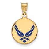 14k-gold-logoart-u-s-air-force-med-enamel-pendant-SolomonJeweler-Wichita-KS-CustomJewelry