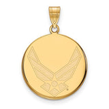 14k-gold-logoart-u-s-air-force-large-disc-pendant-SolomonJeweler-Wichita-KS-CustomJewelry