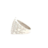 Sterling silver 50 peso mexican centenario coin ring with winged victory design from Solomon Jeweler