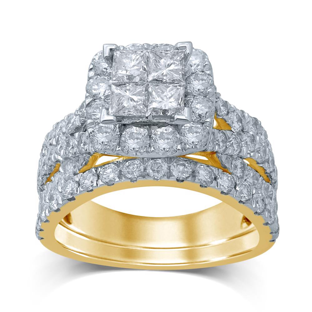 14K 3.16CT DIAMOND BRIDAL RING