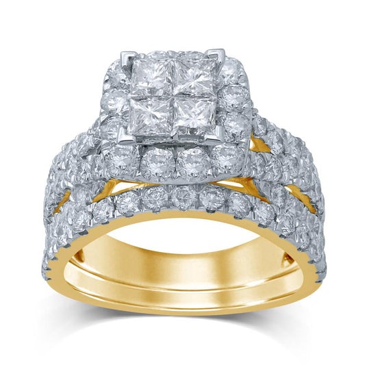 14K 3.16CT DIAMOND BRIDAL RING