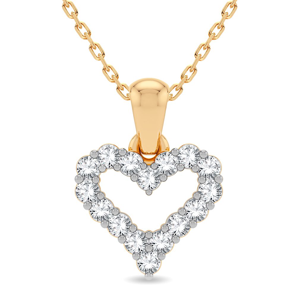 14K 0.25CT Diamond Pendant - Solomon Jewelers