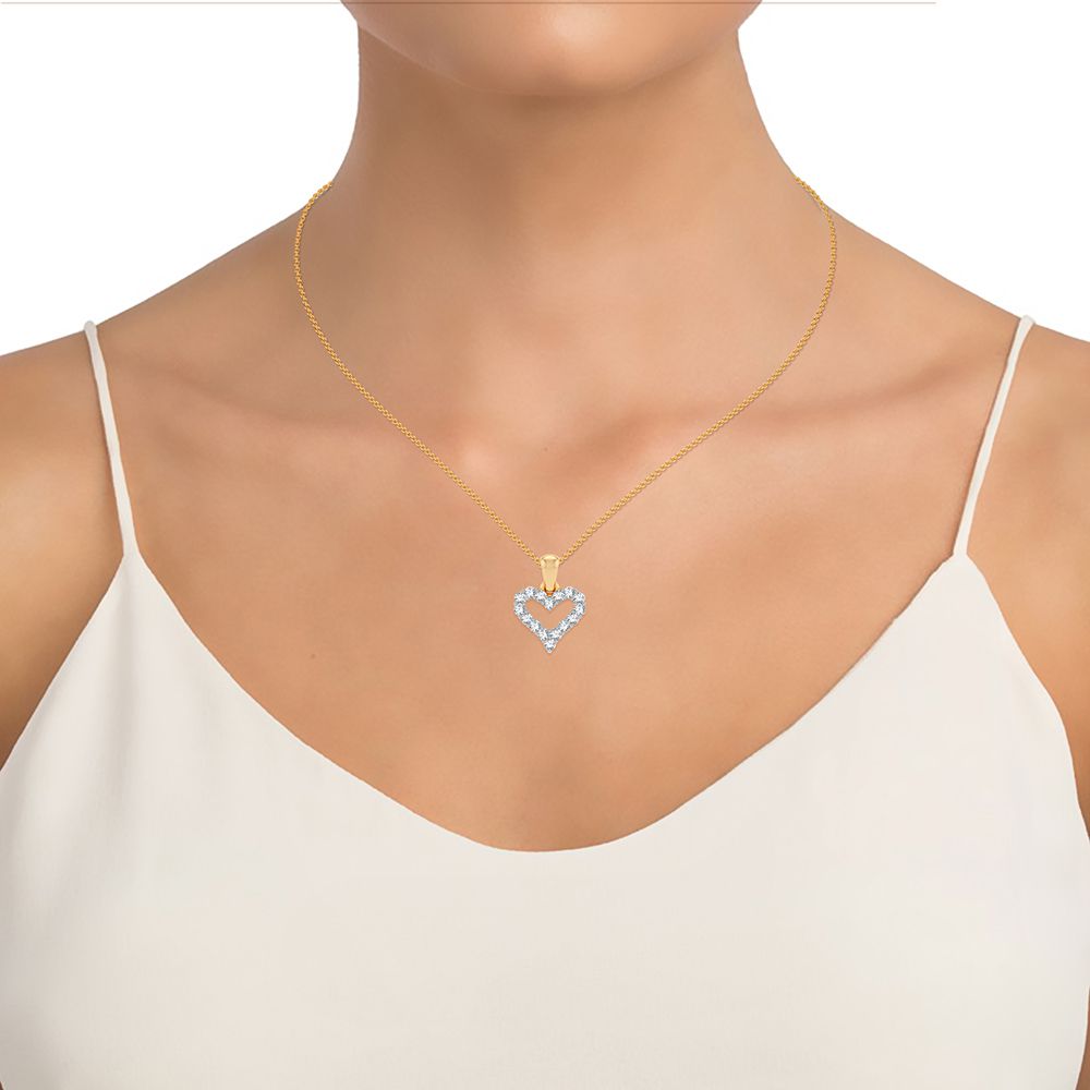 14K 0.25CT Diamond Pendant - Solomon Jewelers