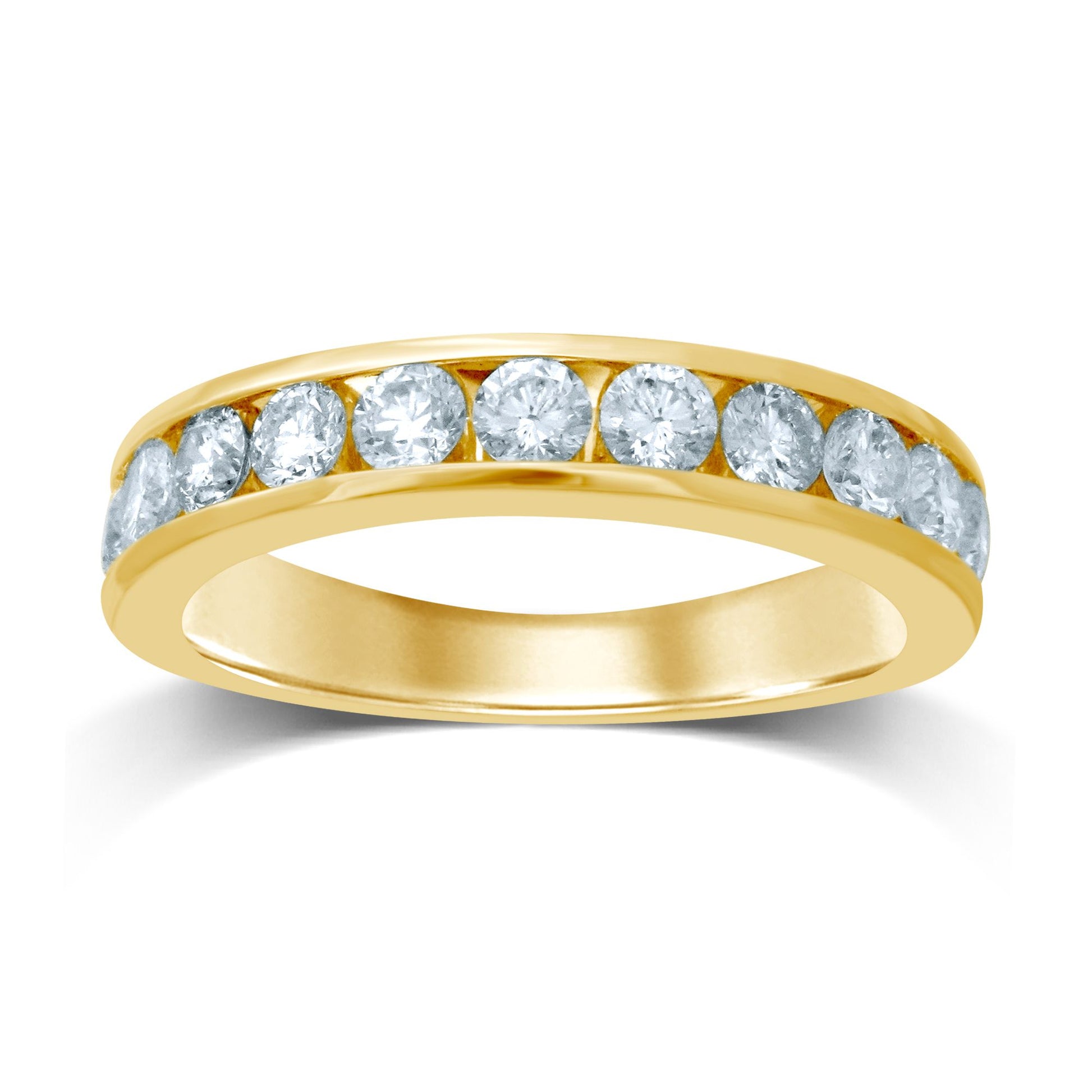 14K 0.27CT Diamond Ladies Band (11 Diamond Stones) - Solomon Jewelers