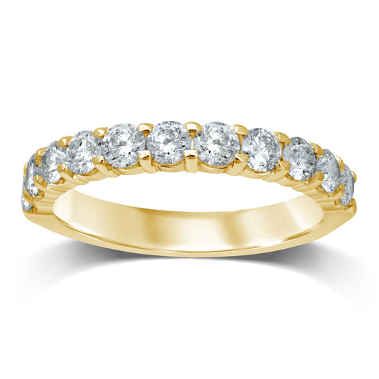 14K 0.35CT Diamond Band (11 Diamond Stones) - Solomon Jewelers