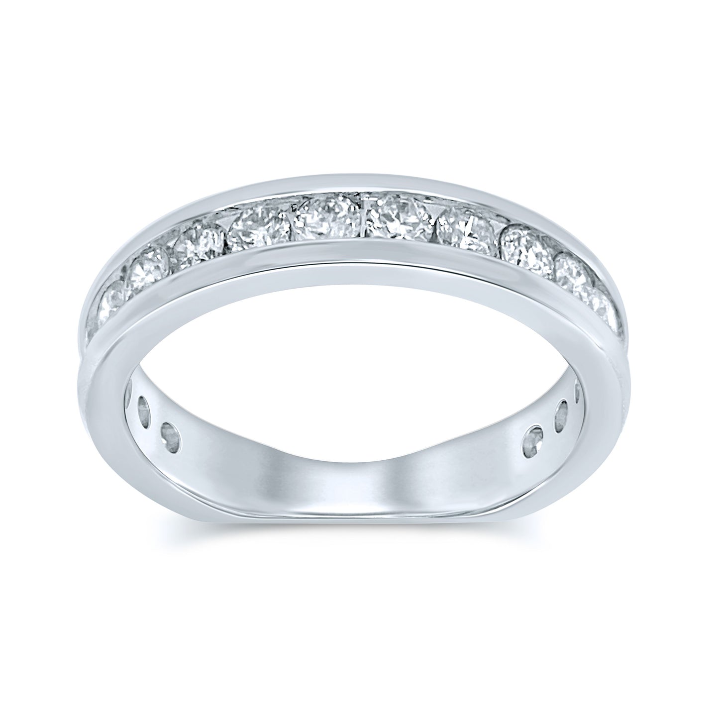 14K 0.10CT Diamond Band (18 Diamond Stones) - Solomon Jewelers