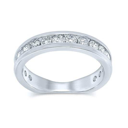 14K 0.10CT Diamond Band (18 Diamond Stones) - Solomon Jewelers