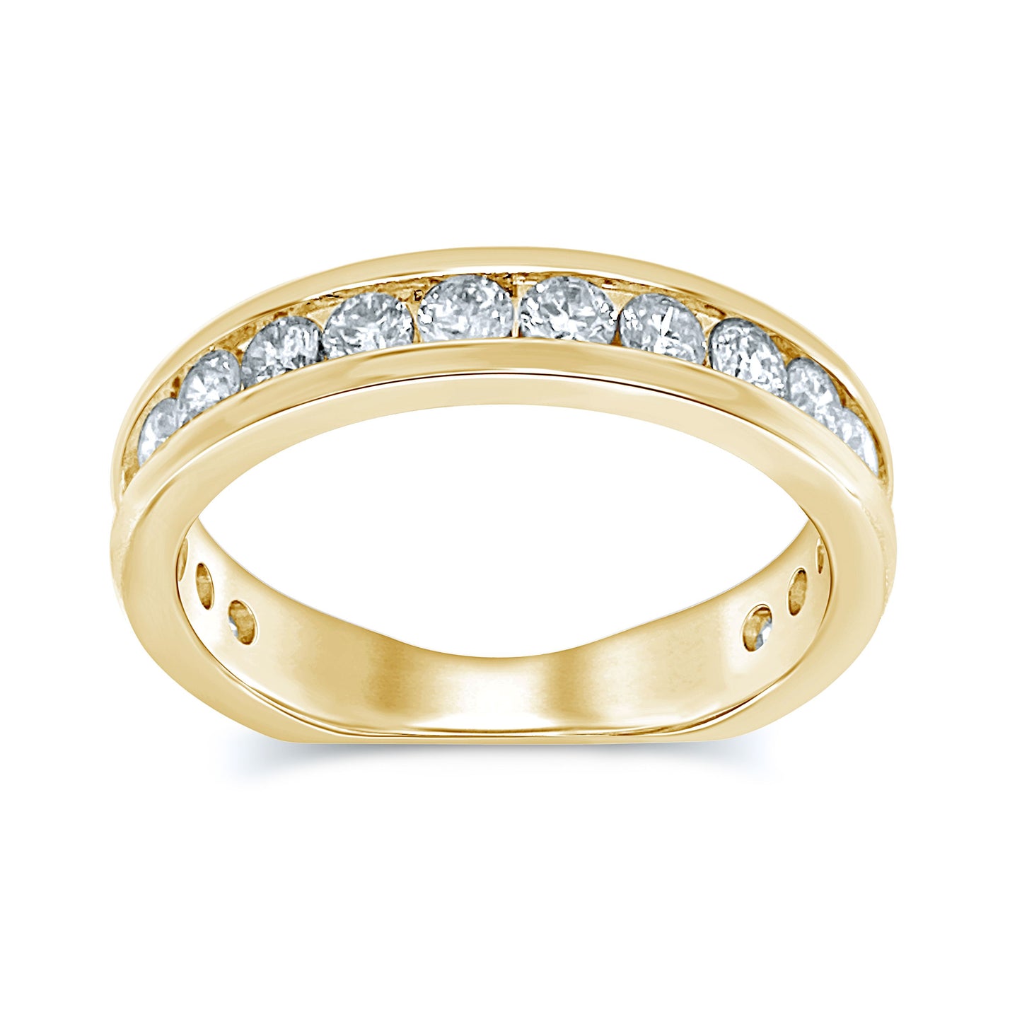 14K 1.00CT Diamond Band (18 Diamond Stones) - Solomon Jewelers