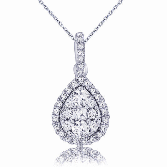 14K 0.50CT Diamond Pendnat - Solomon Jewelers
