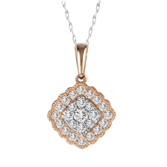 14K 0.33CT Diamond Pendant - Solomon Jewelers