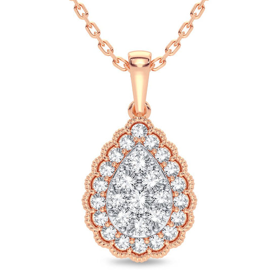 14K 0.33CT Diamond Pendant - Solomon Jewelers