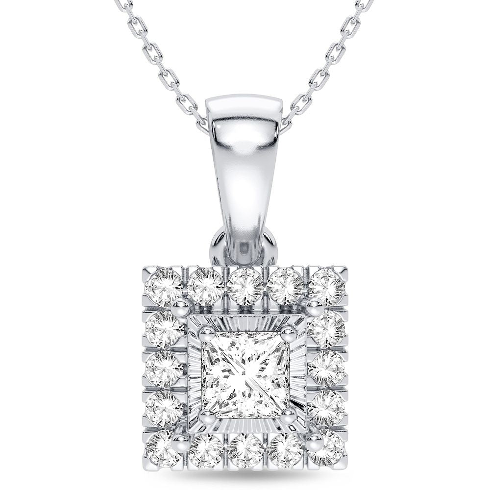 14K 0.25CT Diamond Pendant - Solomon Jewelers