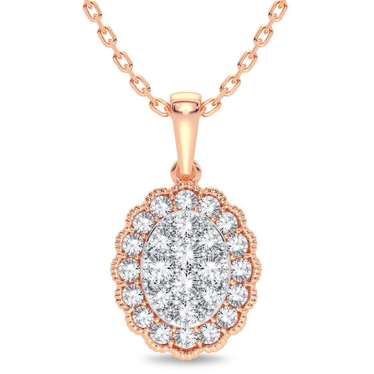 14K 0.33CT Diamond Pendant - Solomon Jewelers