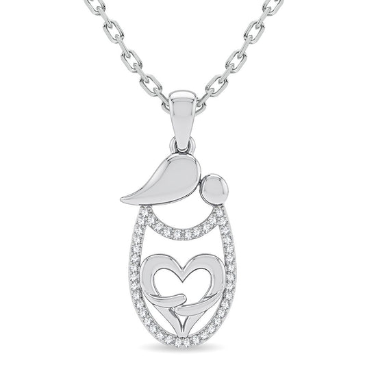 14K 0.10CT Diamond Pendant - Solomon Jewelers