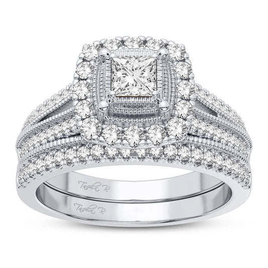 14K 0.62CT Diamond Bridal Ring - Solomon Jewelers