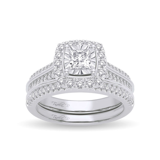 14K 0.64CT Diamond Bridal Ring - Solomon Jewelers