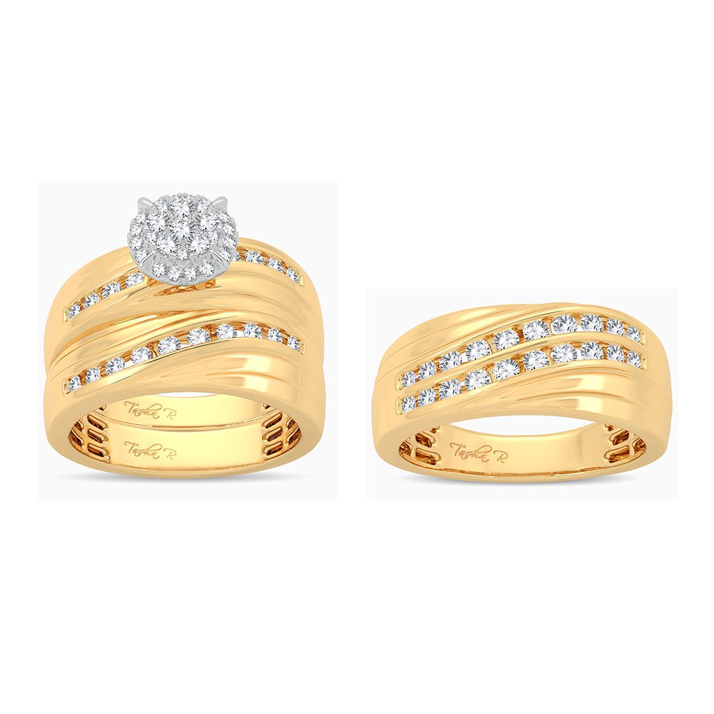 14K 1.13CT Diamond Trio Set - Solomon Jewelers