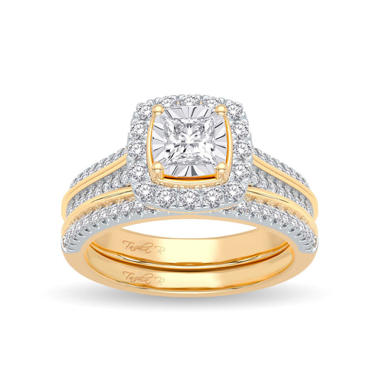 14K 0.64CT Diamond Bridal Ring - Solomon Jewelers