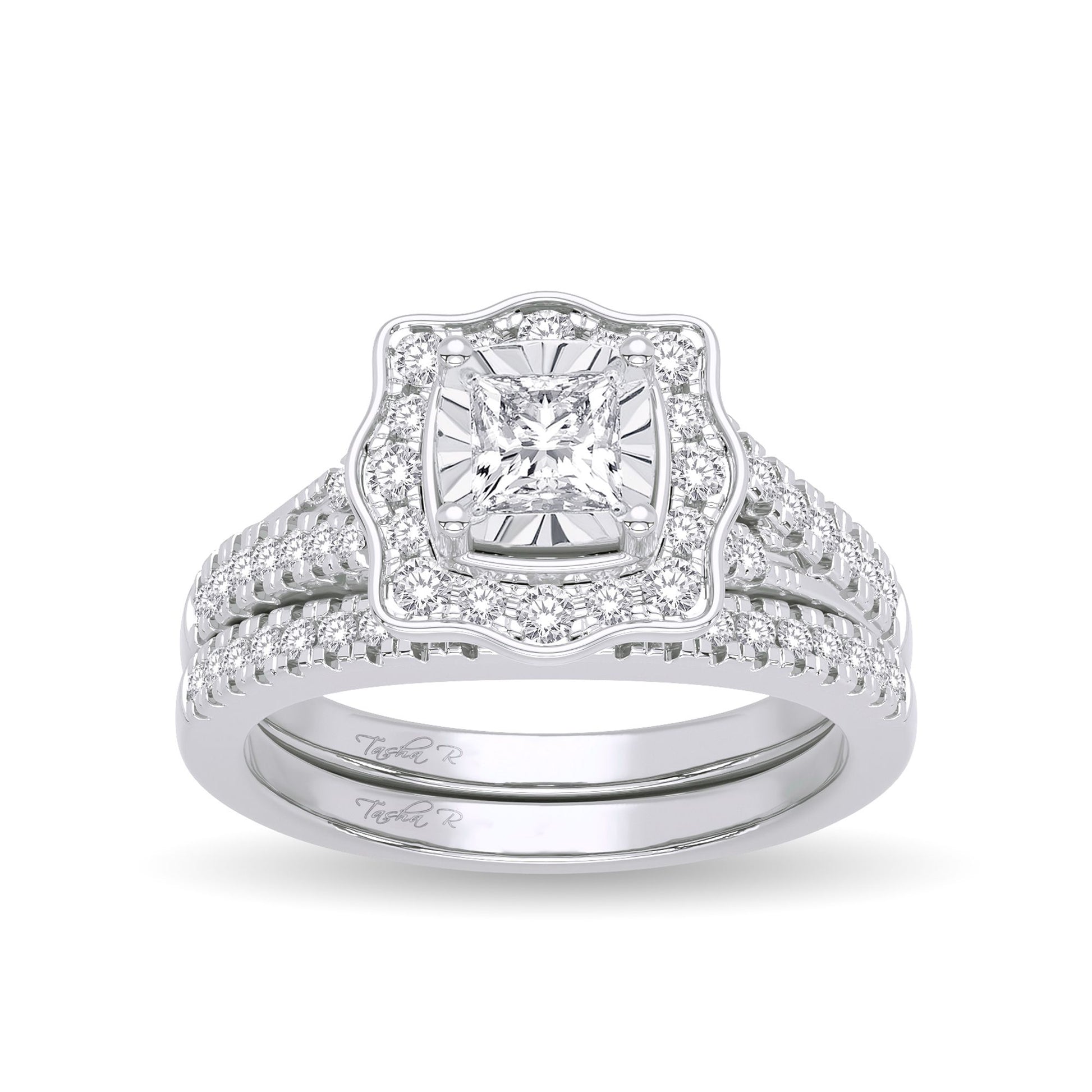 14K 0.62CT Diamond Bridal Ring - Solomon Jewelers