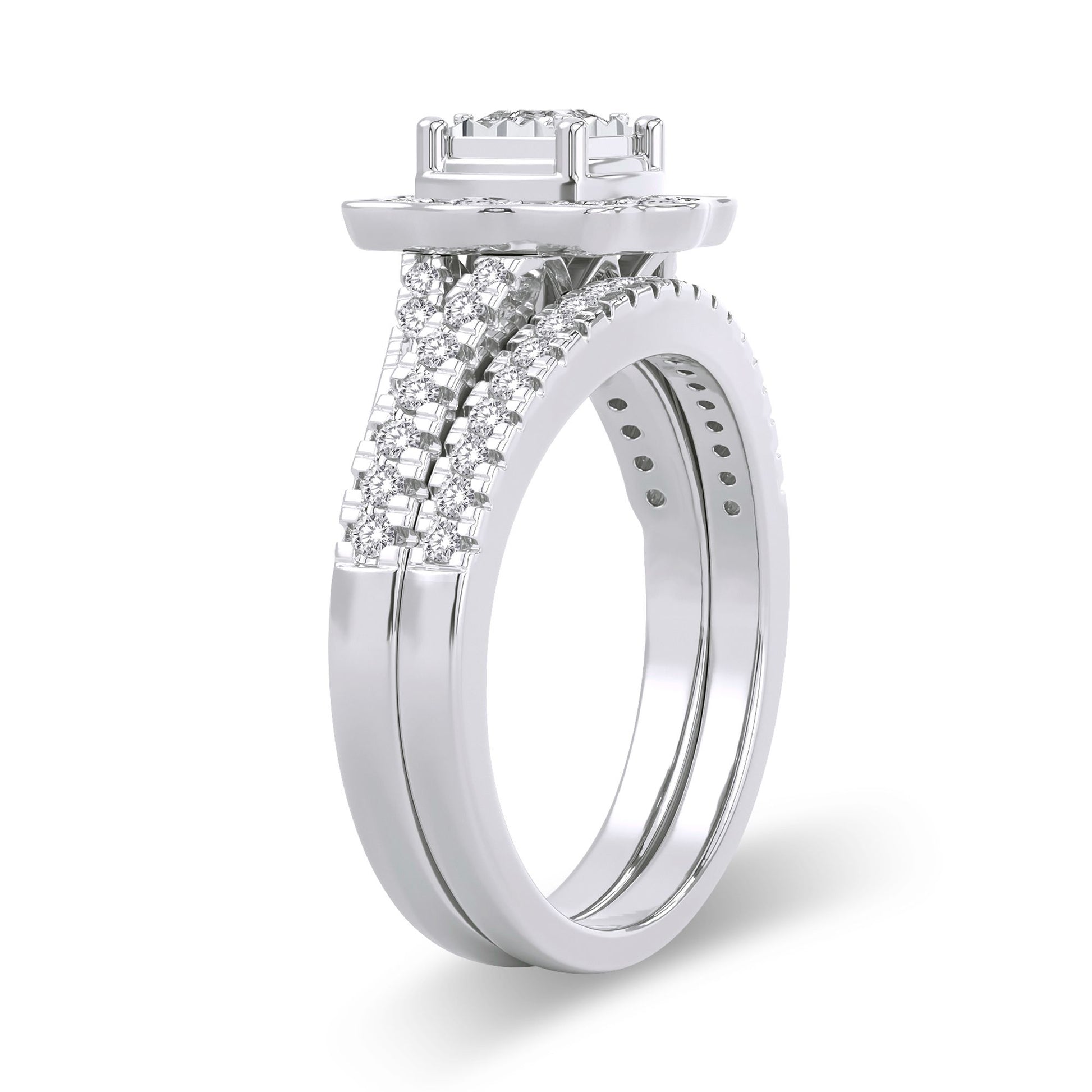 14K 0.62CT Diamond Bridal Ring - Solomon Jewelers