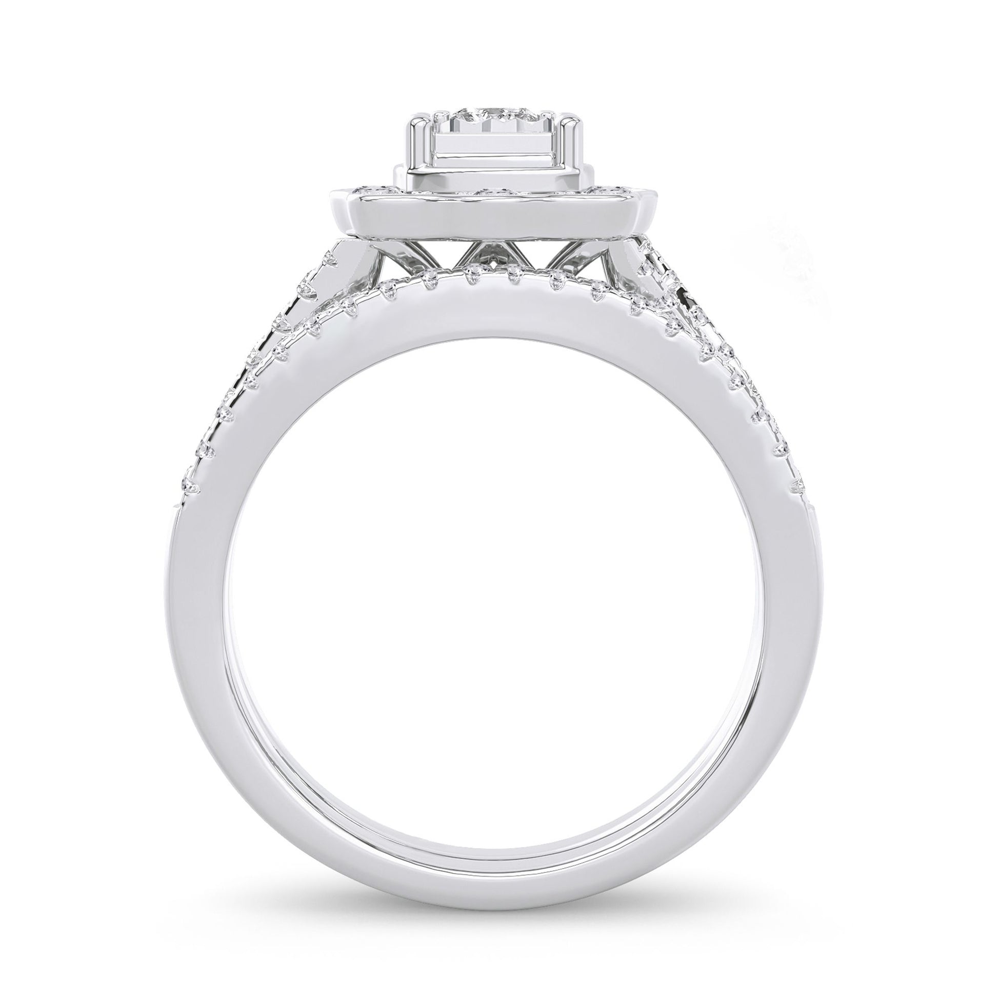 14K 0.62CT Diamond Bridal Ring - Solomon Jewelers