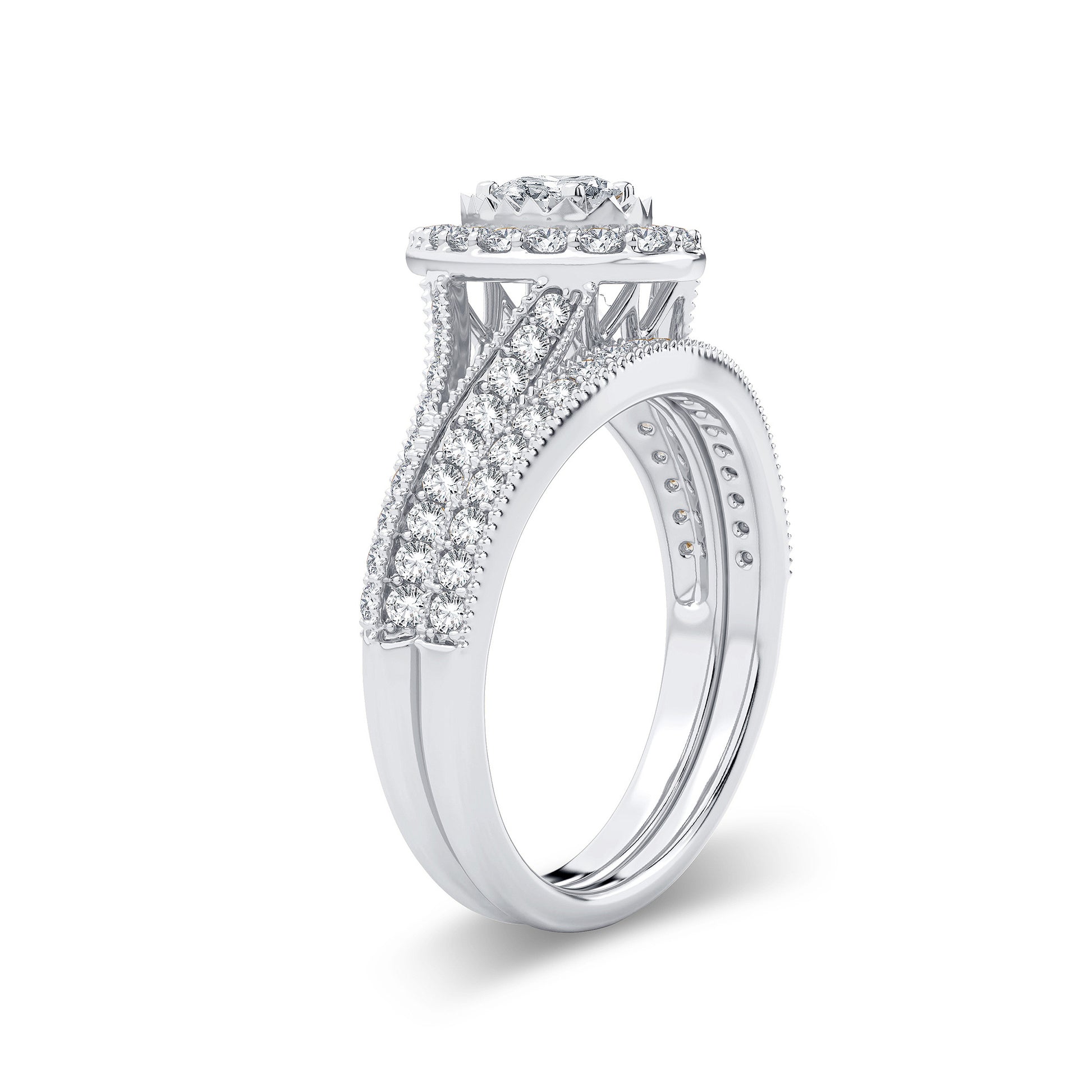 14K 0.96CT Diamond Bridal Ring - Solomon Jewelers