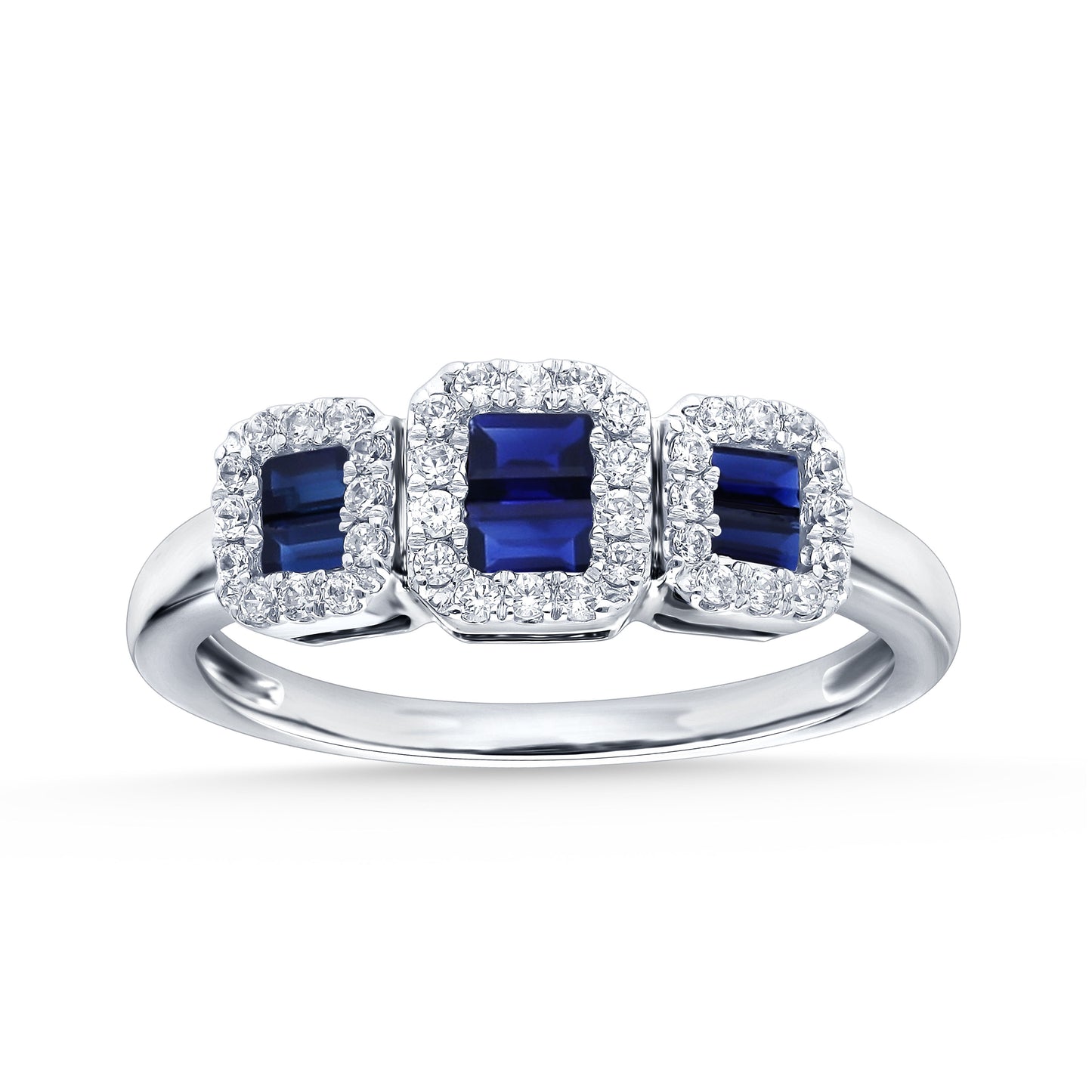 14K 0.22CT DIAMOND Sapphire Ring