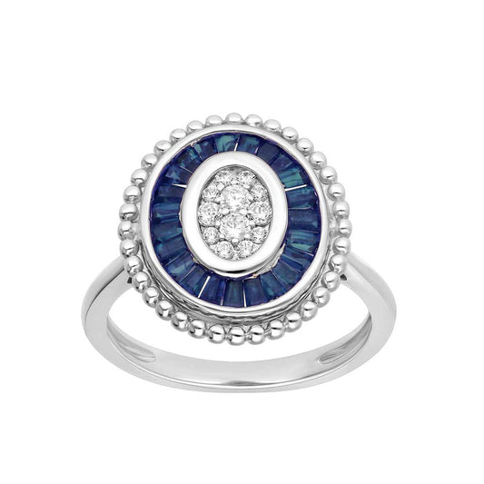 14K 0.15CT DIAMOND Sapphire Ring